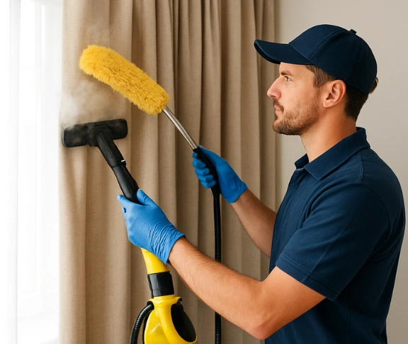 Trusted residential curtain cleaning technician Matty Curtain Cleaning eagle-farm QLD