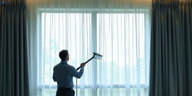 Commercial curtain steam cleaning service eagle-farm hotels offices