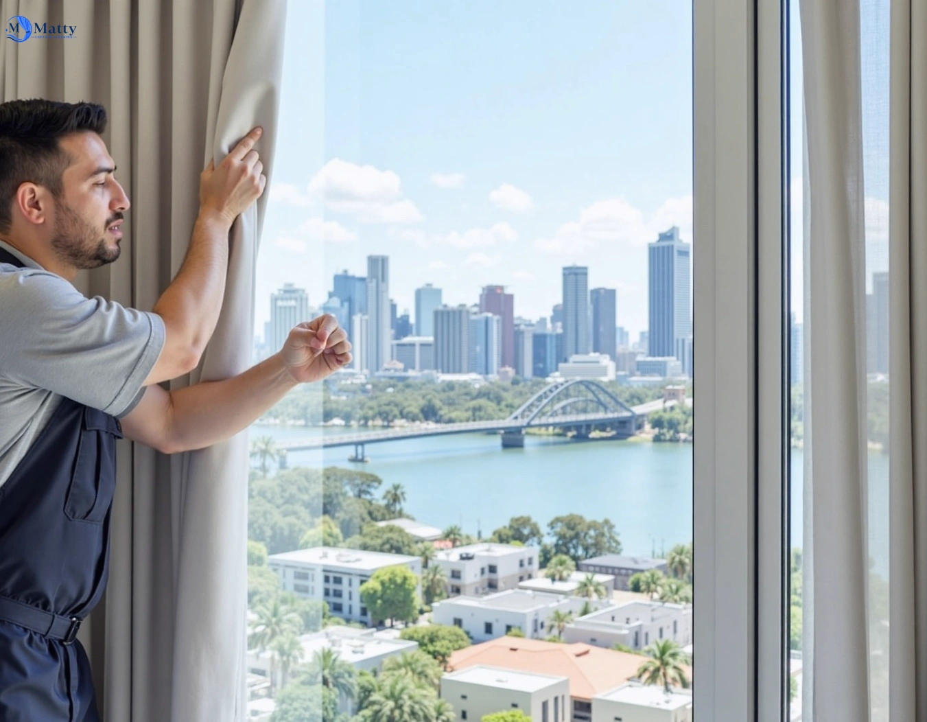 Professional curtain steam cleaning service eagle-farm QLD by Matty Curtain Cleaning