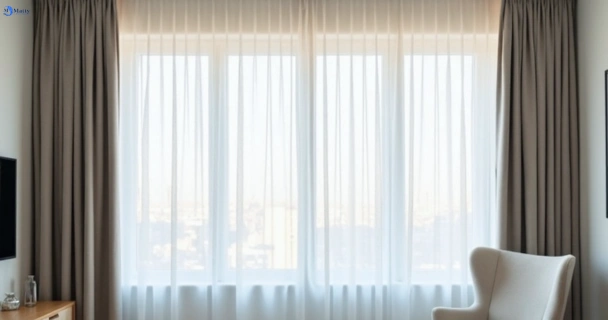 Freshly steam cleaned curtains in eagle-farm QLD
